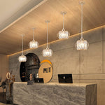 Modern gold pendant light crystal ceiling hanging lamp