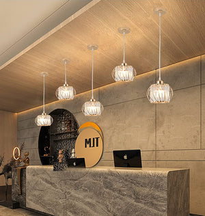 Modern gold pendant light crystal ceiling hanging lamp