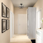 3 light rust semi flush ceiling light wood black ceiling lamp