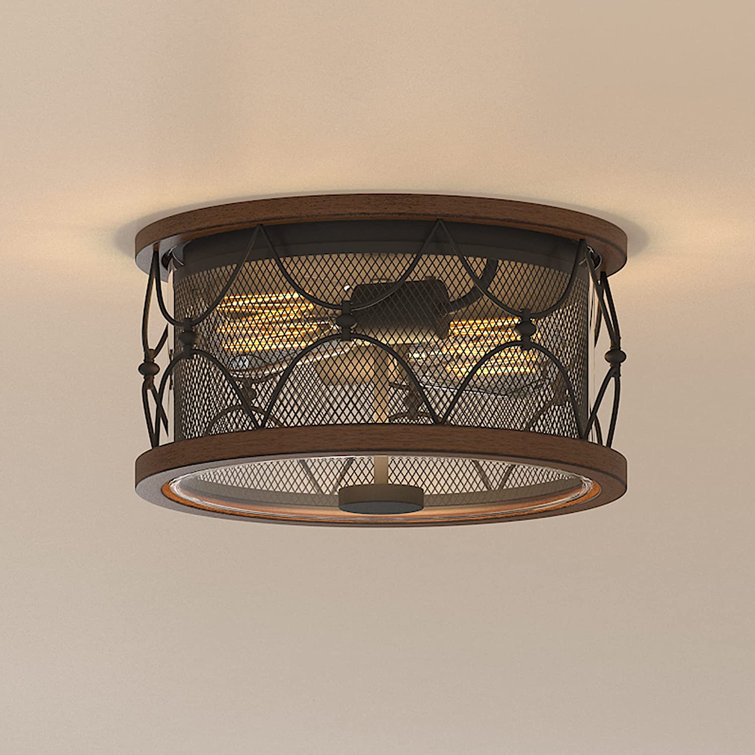 3 light semi flush mount ceiling light fixture farmhouse wood ceiling lamp