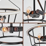 3 light rust semi flush ceiling light wood black ceiling lamp