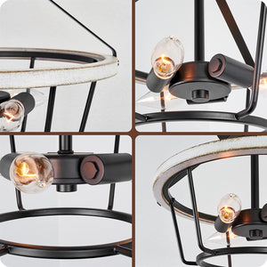 3 light rust semi flush ceiling light wood black ceiling lamp