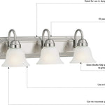 3 light vanity mirror industrial wall sconce