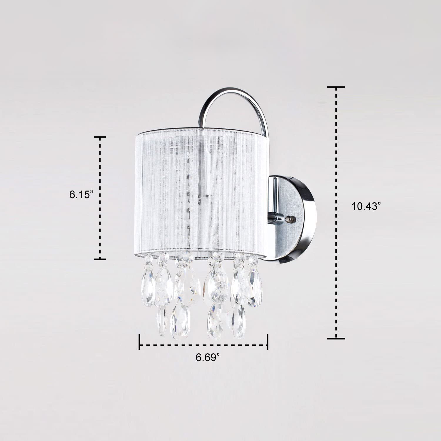 Modern crystal wall sconce