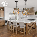 Industrial antler chandelier resin pendant light fixture