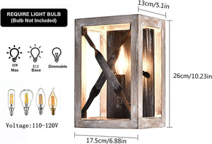 Farmhouse square wall sconce vintage industrial wall lighting fixture