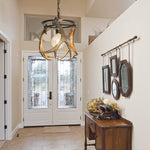 Industrial antler chandelier resin pendant light fixture
