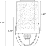Modern nickel wall sconce with inner frosted glass and clear glass outer