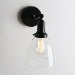 Black vintage swing arm wall sconce slope pole wall light