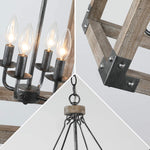 4 light rust chandelier farmhouse vintage candle pendant light