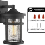 crackle glass black wall sconce