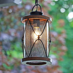 Farmhouse pendant light meshed black pendant lamp with glass shade