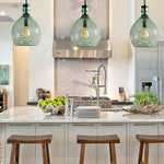 Green island pendant lights glass industrial pendant lighting