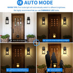 Motion sensor detective outdoor wall lights antique aluminum dusk to dawn exterior wall lighting fixture