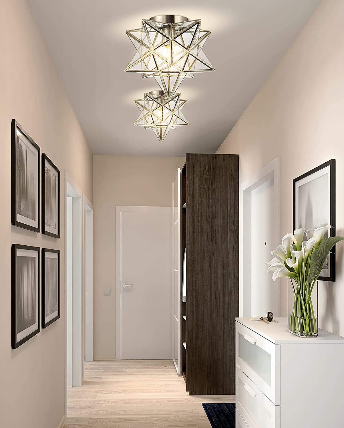 Moravian star ceiling light contemporary flush mount ceiling fixture