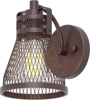 Industrial vanity light fixture farmhouse mesh wall sconce