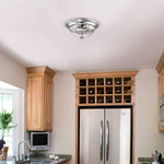 13 inch round ceiling lighting fixture nickel glass ceiling lamp