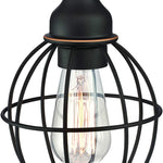 Vintage cage Edison pendant light with 2 pack