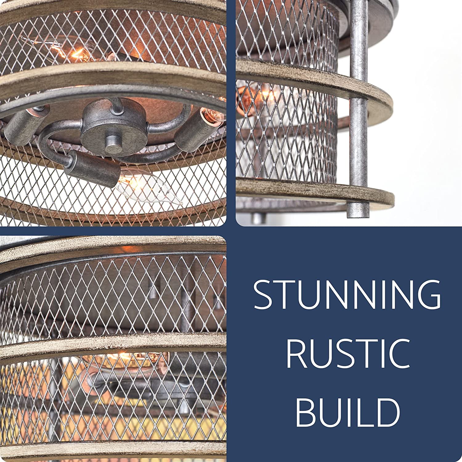4 light farmhouse flush mount ceiling lamp cage close to ceiling lighting fixture