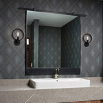 Industrial round wall light simplicity black wall sconce