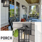 2 pack exterior wall sconces black outdoor wall lantern with seeded glass shade