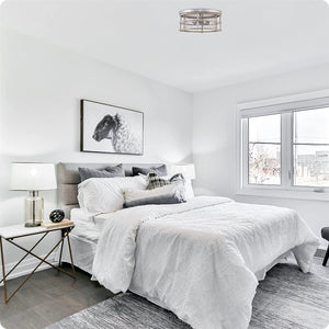 4 light farmhouse flush mount ceiling lamp cage close to ceiling lighting fixture