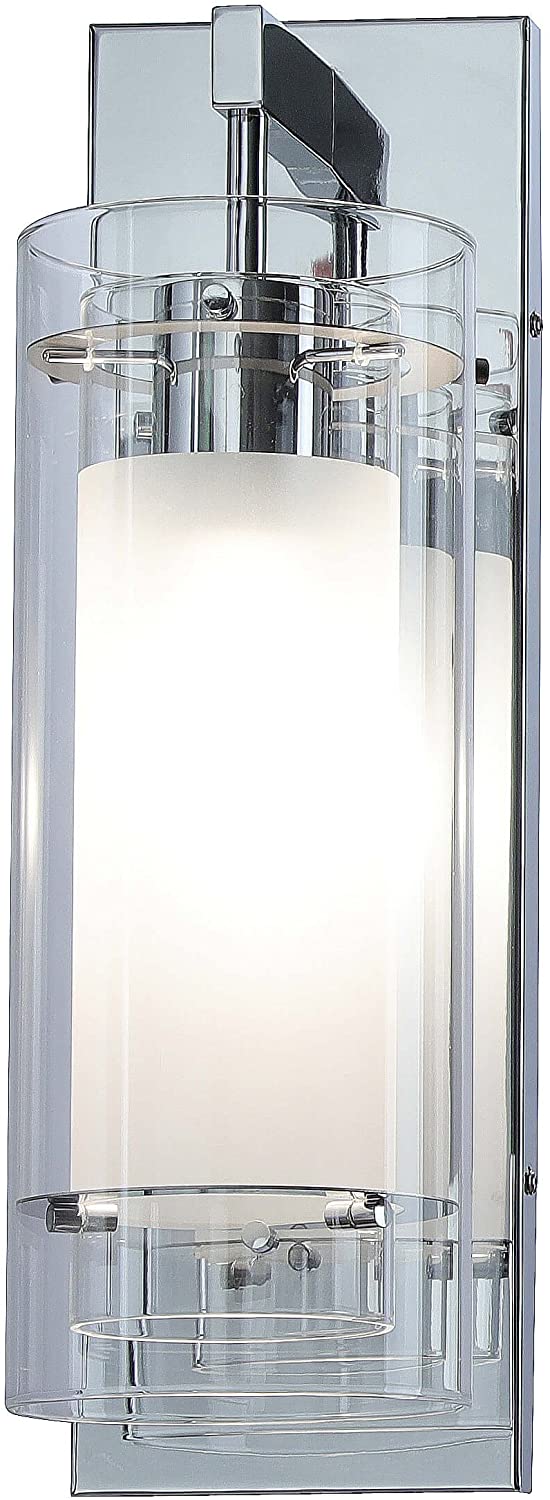 Modern wall sconce glass wall light with chrome finish