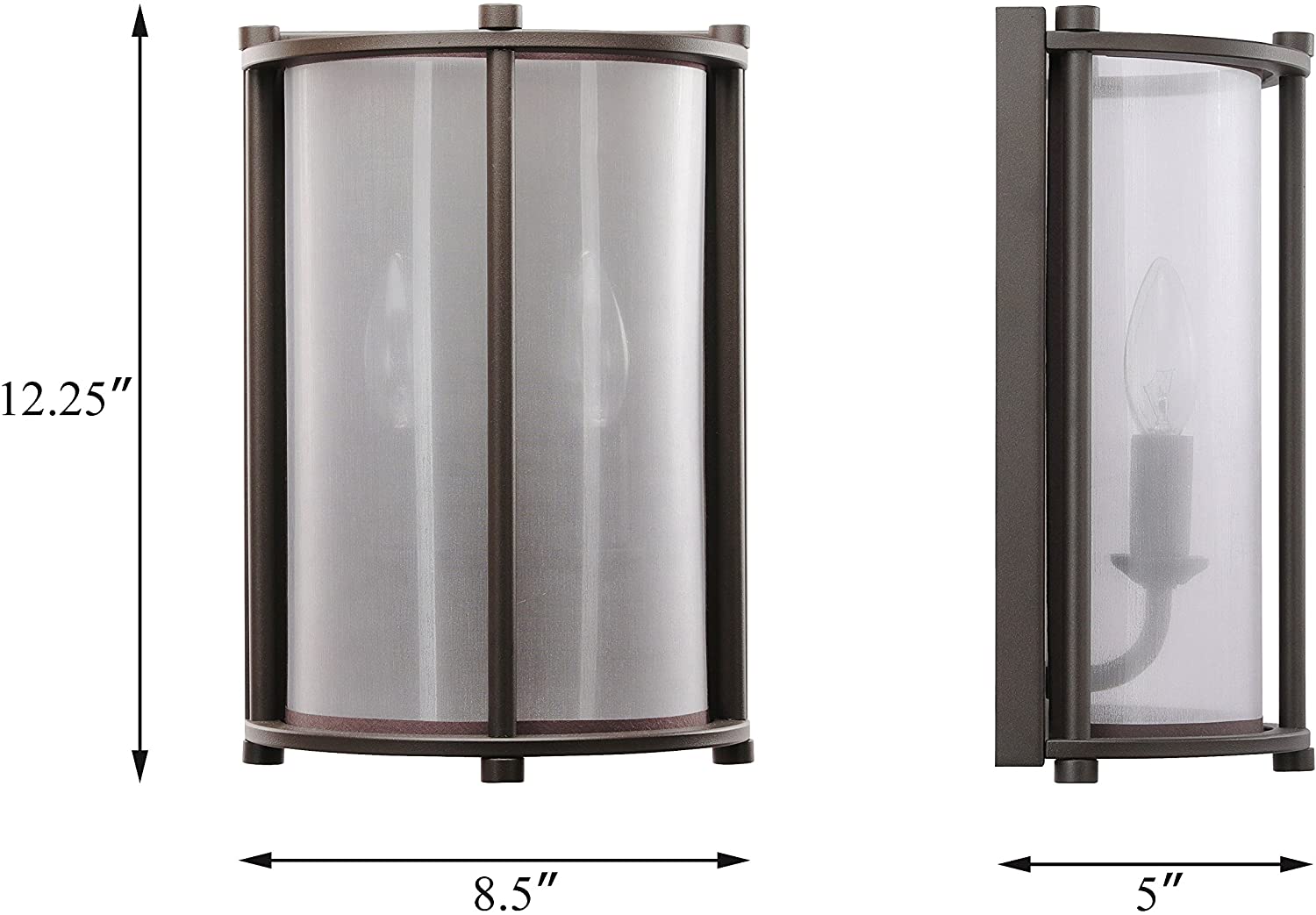 2 Light hallway wall lights vintage wall lamp with dark bronze finish