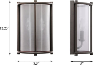 2 Light hallway wall lights vintage wall lamp with dark bronze finish