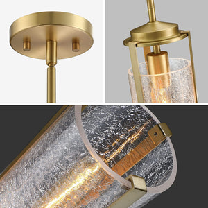 Gold glass pendant lights modern hanging light fixture