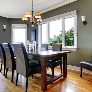 Single glass wall light with bronze finish
