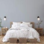 Indoor wall sconce with switch industrial glass wall light fixture