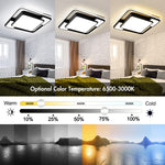 3 color modern LED flush mount ceiling light remote control close to ceiling lamp