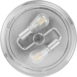 Modern nickel flush mount ceiling light drum glass ceiling lamp