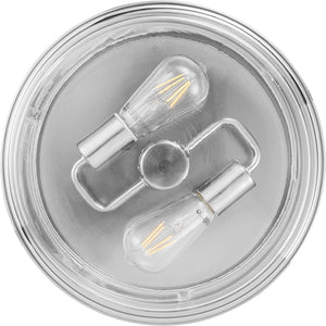 Modern nickel flush mount ceiling light drum glass ceiling lamp