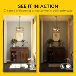 4 light farmhouse industrial chandelier wood accents drum pendant light