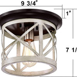 Farmhouse flush mount light farmhouse cage drum ceiling lamp