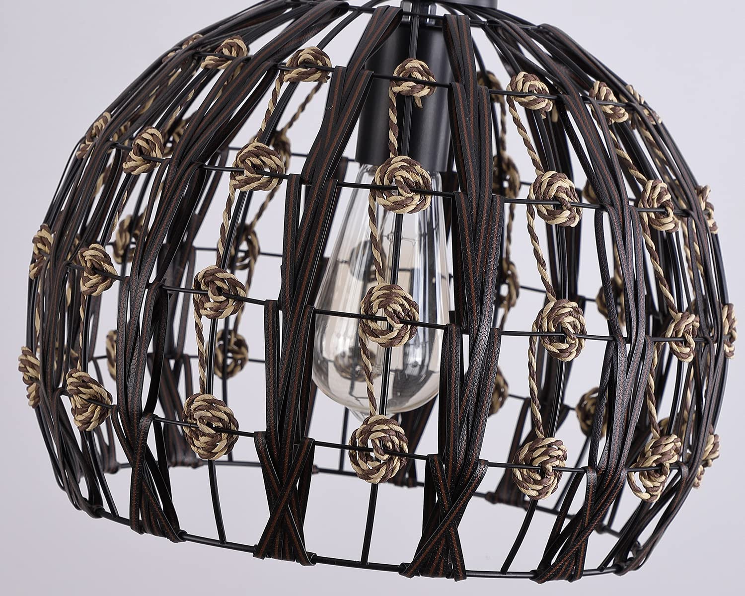 Rust basket pendant light vintage dome pendant lighting fixture for kitchen island