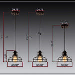 Retro mini kitchen pendant lighting black cage hanging lights