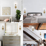 Glass globe wall sconce industrial wall light fixture