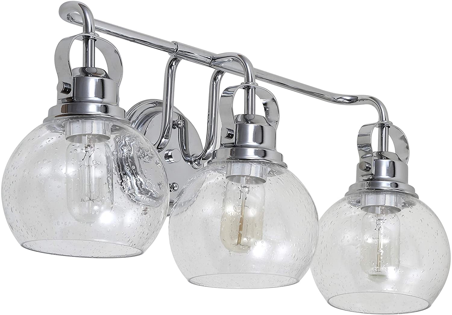 3 Light bubble glass wall lights Contemporary chrome wall lamp with chrome finish