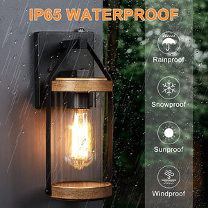 2 pack dusk to dawn outdoor wall light fixture exterior lantern wall sconce