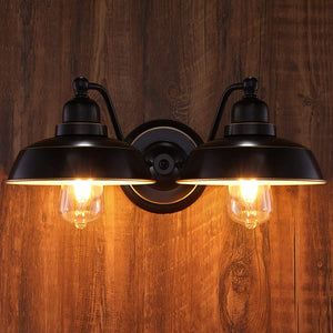 2 light rust vanity wall light black industrial wall mount lighting fixture