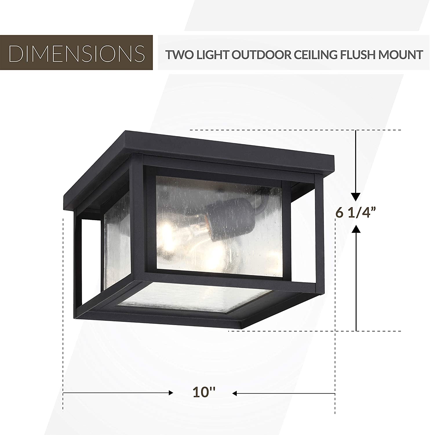 2 light ceiling flush mount industrual black ceiling light fixture