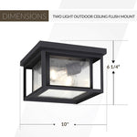 2 light ceiling flush mount industrual black ceiling light fixture