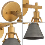 Vintage gold wall sconce lighting fixture antique wall mounted wall lamp