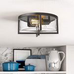 Farmhouse Flush Mount Lights  Indoor Close to Ceing Light Fixture with bronze finish