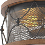 2 light farmhouse flush mount ceiling light clear glass and mesh ceiling lamp