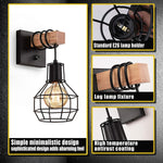 Black wall mount light fixture indoor vintage cage  farmhouse wall sconces