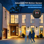 Motion sensor detective outdoor wall lights antique aluminum dusk to dawn exterior wall lighting fixture